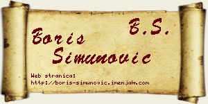 Boris Simunović vizit kartica